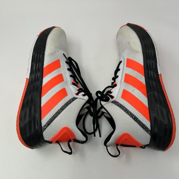 Adidas Own The Game 2.0 Basketball Shoes Youth Boys Size 6 Sneakers White Orange - Picture 7 of 9